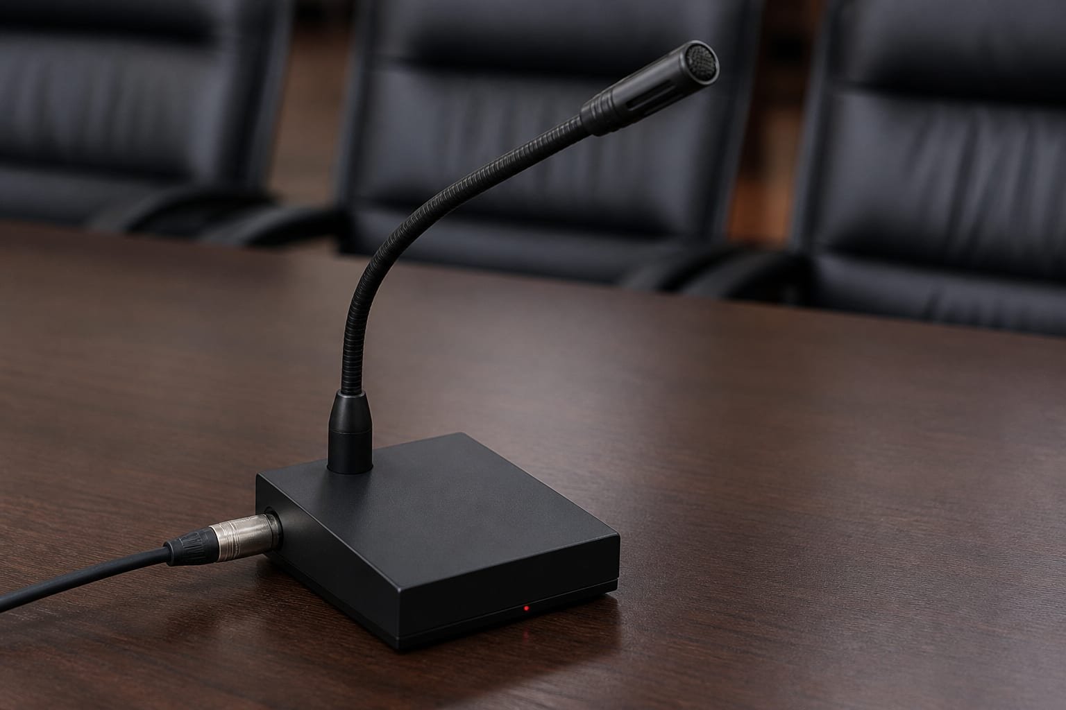 Microfone gooseneck de mesa para reuniões e conferências em Brasília